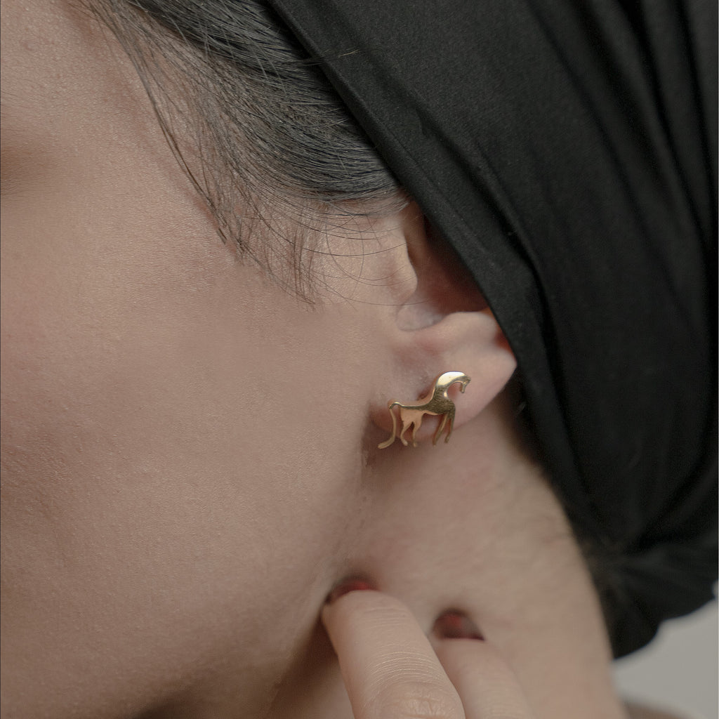 The Arabian Horse Earrings worn