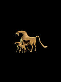 The Proud Brooch, gold-plated silver Arabian horse brooch