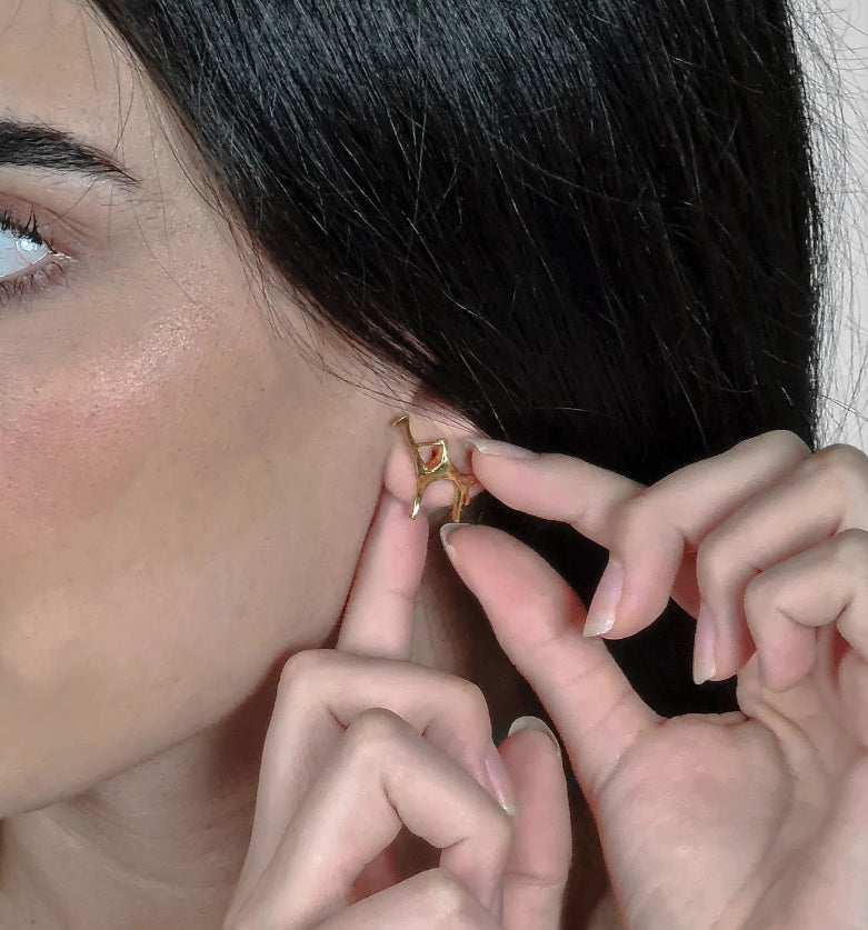 The Desert Ark Earrings worn