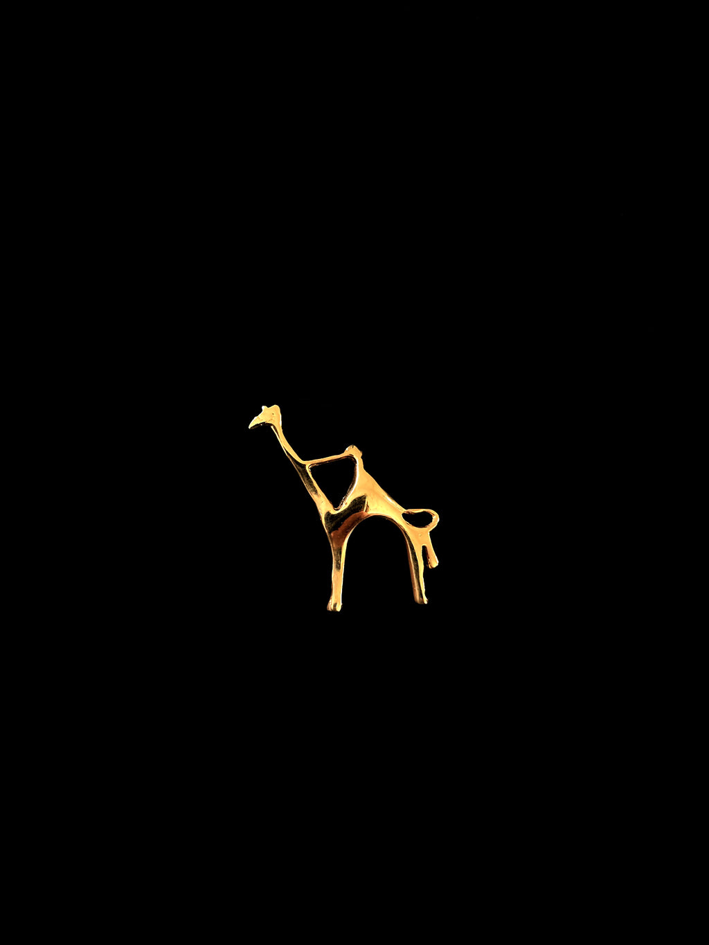 The Desert Ark Brooch, gold-plated silver Bedouin petroglyph brooch