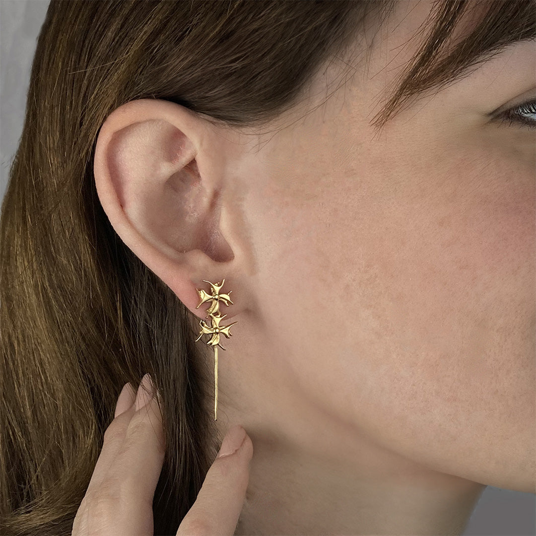 The Horse Mark Earrings worn