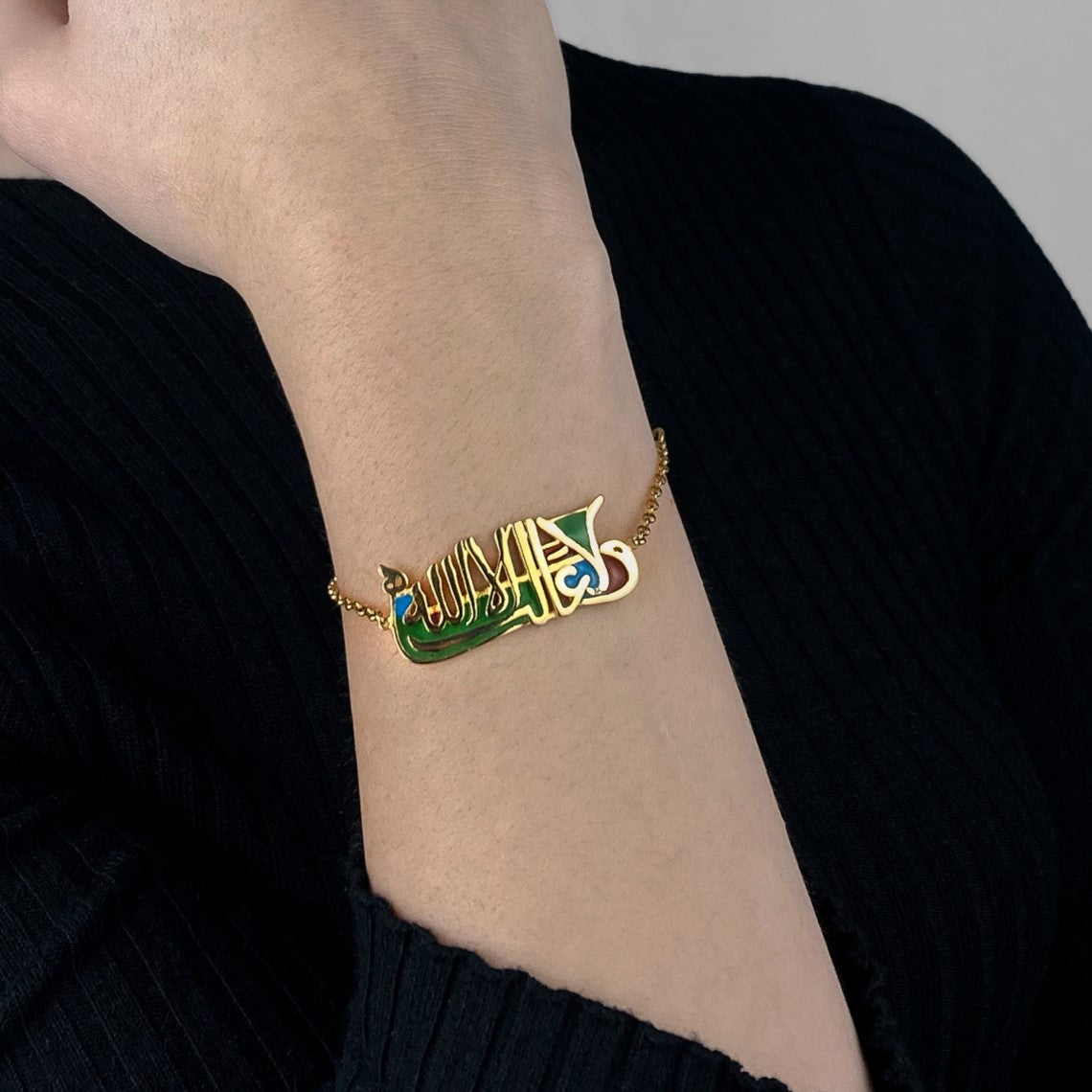 The Andalusia Chain Bracelet worn