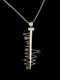 The Keyhole Spike Necklace, silver desert keyhole structure necklace